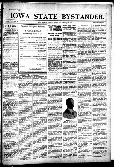 Iowa State Bystander, Dec 25, 1914