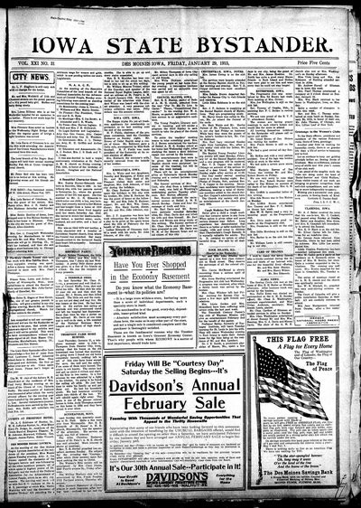 Iowa State Bystander, Jan 29, 1915