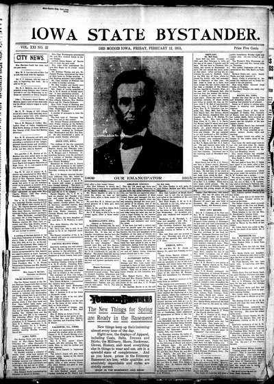 Iowa State Bystander, Feb 12, 1915