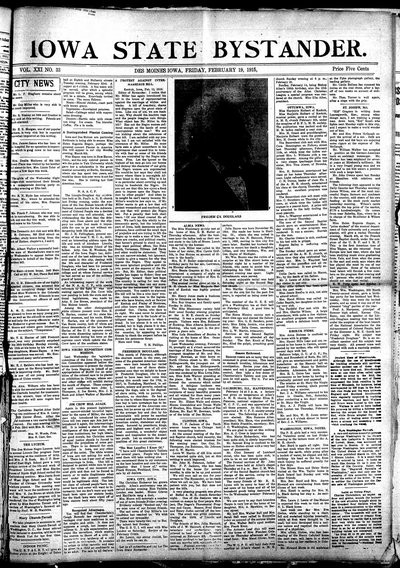 Iowa State Bystander, Feb 19, 1915