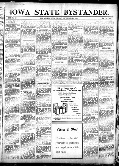Iowa State Bystander, Sep 10, 1915