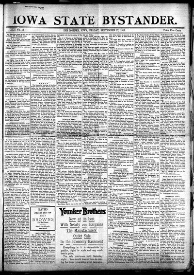 Iowa State Bystander, Sep 17, 1915