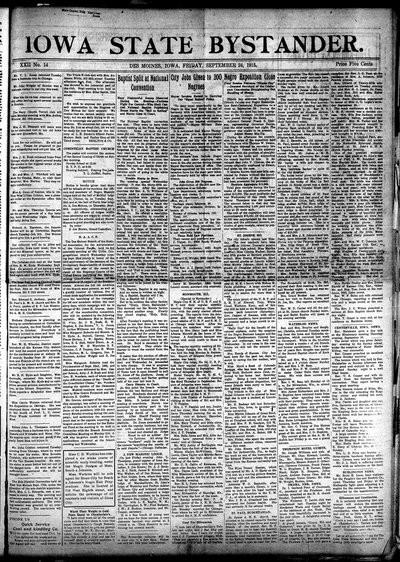 Iowa State Bystander, Sep 24, 1915