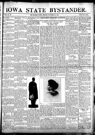 Iowa State Bystander, Oct 22, 1915