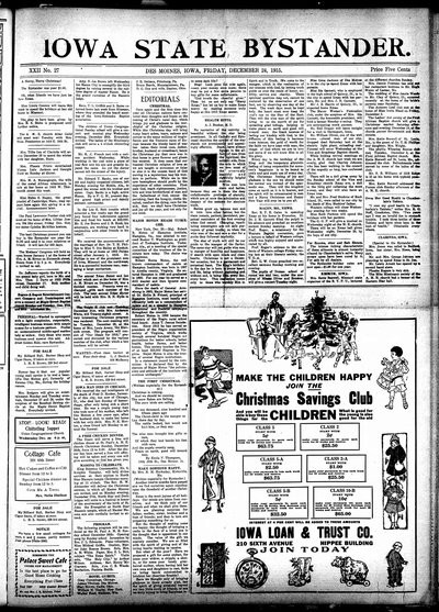Iowa State Bystander, Dec 24, 1915