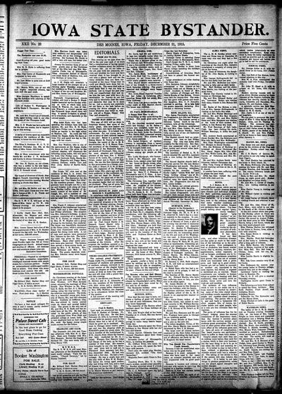 Iowa State Bystander, Dec 31, 1915