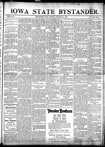 Iowa State Bystander, Jan 14, 1916