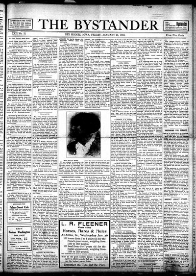 Iowa State Bystander, Jan 21, 1916