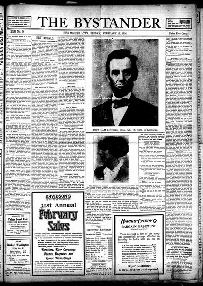 Iowa State Bystander, Feb 11, 1916