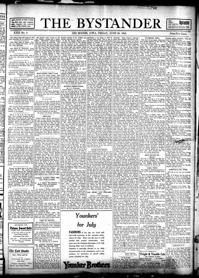 Iowa State Bystander, Jun 30, 1916