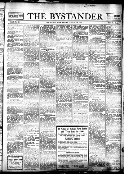 Iowa State Bystander, Aug 18, 1916