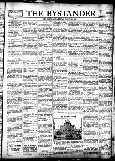 Iowa State Bystander, Aug 25, 1916