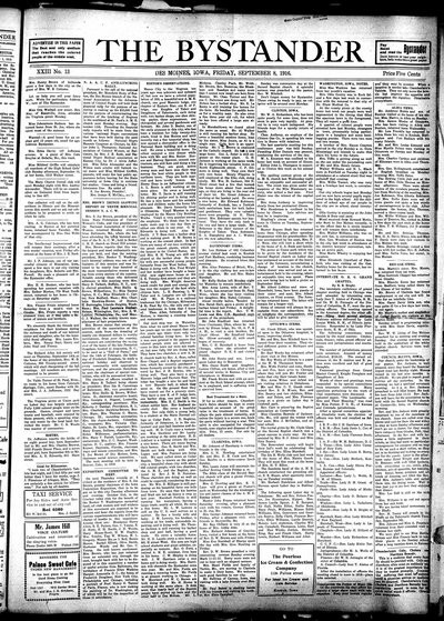 Iowa State Bystander, Sep 8, 1916