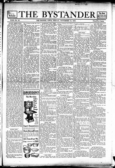 Iowa State Bystander, Nov 10, 1916