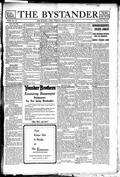 Iowa State Bystander, Mar 23, 1917