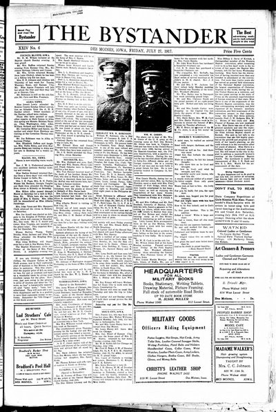Iowa State Bystander, Jul 27, 1917