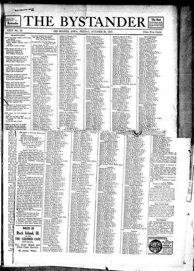 Iowa State Bystander, Oct 26, 1917