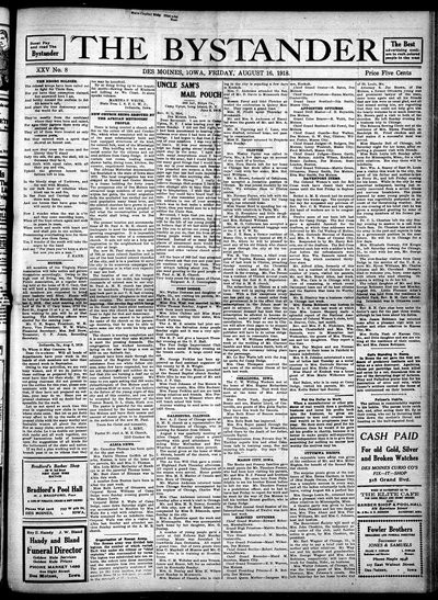 Iowa State Bystander, Aug 16, 1918