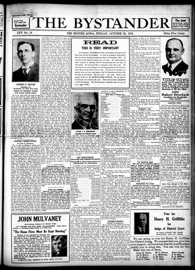 Iowa State Bystander, Oct 25, 1918