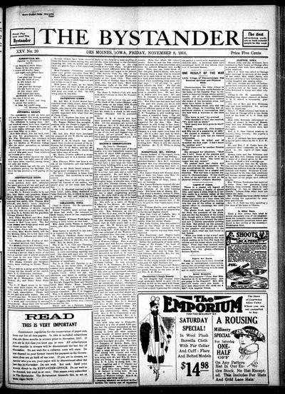 Iowa State Bystander, Nov 8, 1918