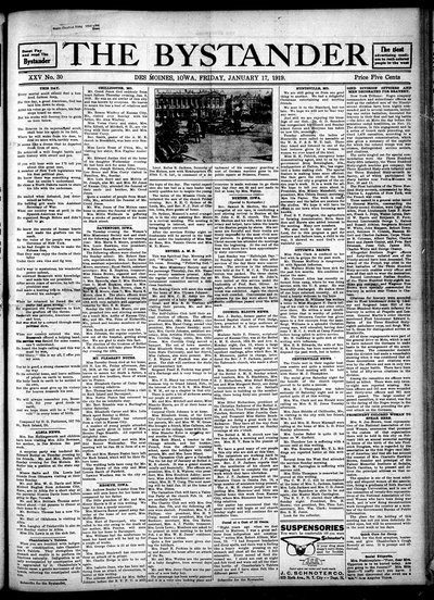 Iowa State Bystander, Jan 17, 1919