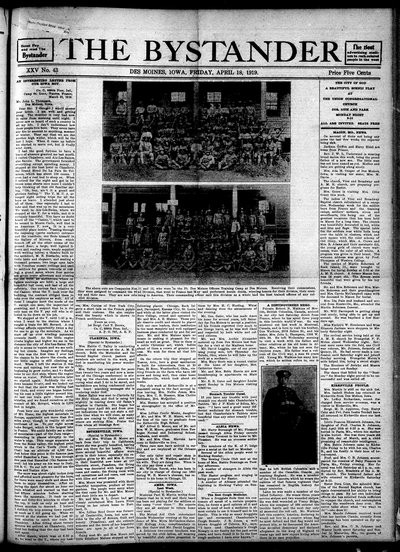 Iowa State Bystander, Apr 18, 1919