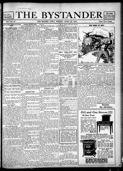 Iowa State Bystander, Apr 25, 1919