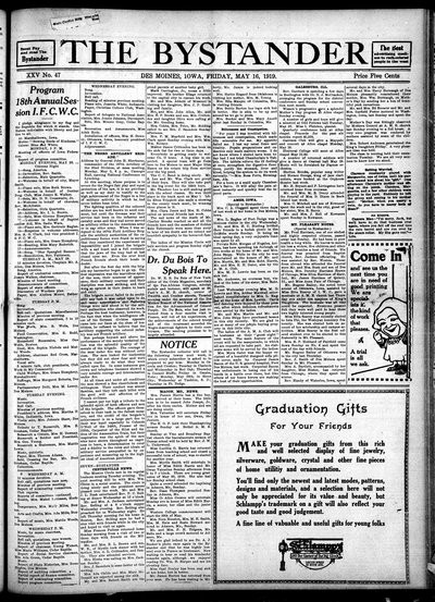 Iowa State Bystander, May 16, 1919