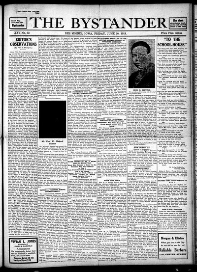 Iowa State Bystander, Jun 20, 1919