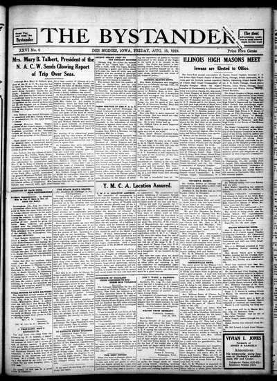 Iowa State Bystander, Aug 15, 1919