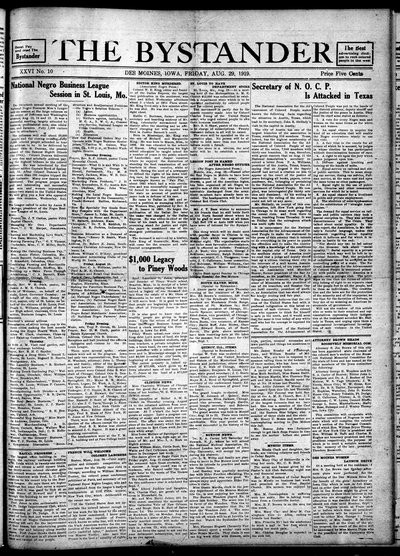 Iowa State Bystander, Aug 29, 1919