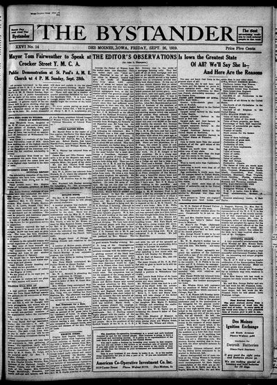 Iowa State Bystander, Sep 26, 1919