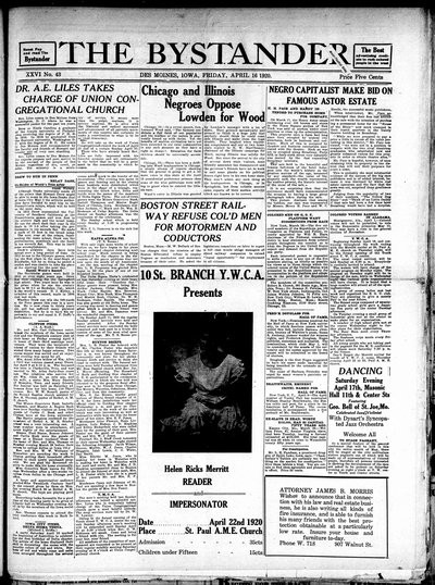Iowa State Bystander, Apr 16, 1920