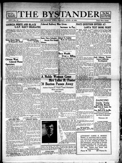 Iowa State Bystander, Apr 23, 1920