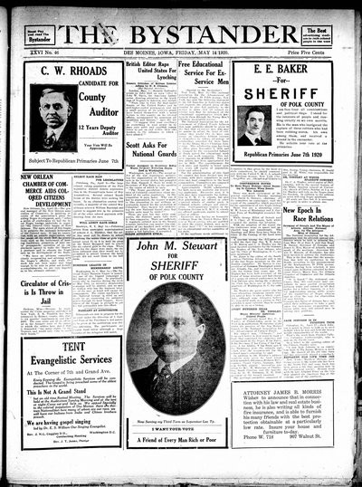 Iowa State Bystander, May 14, 1920