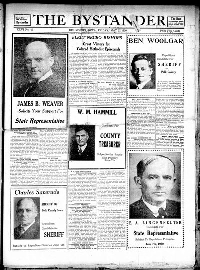 Iowa State Bystander, May 21, 1920