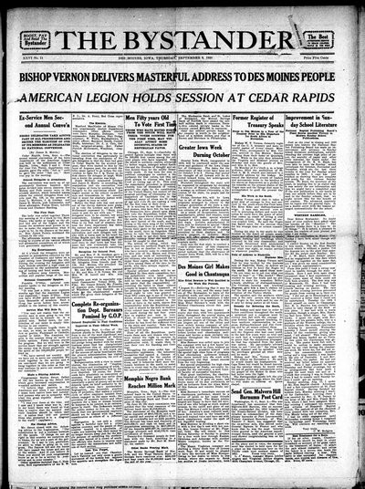 Iowa State Bystander, Sep 9, 1920