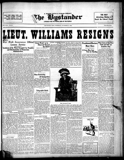 Iowa State Bystander, Nov 11, 1920