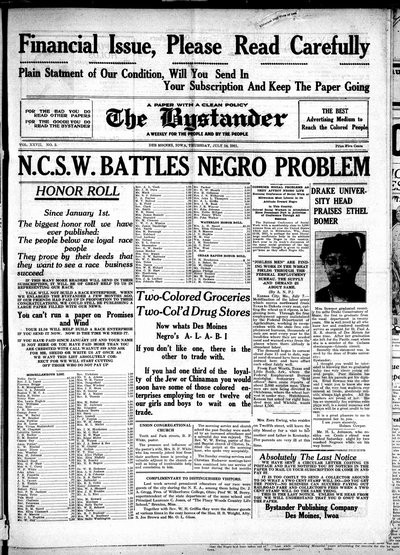 Iowa State Bystander, Jul 14, 1921