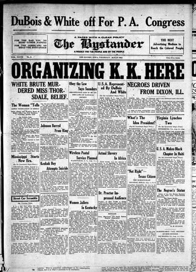 Iowa State Bystander, Aug 11, 1921