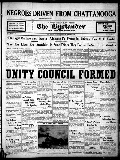 Iowa State Bystander, Sep 15, 1921