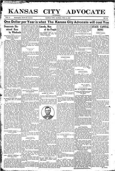 Kansas City Advocate, Feb 11, 1916