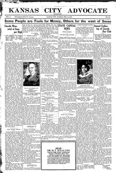 Kansas City Advocate, Feb 18, 1916