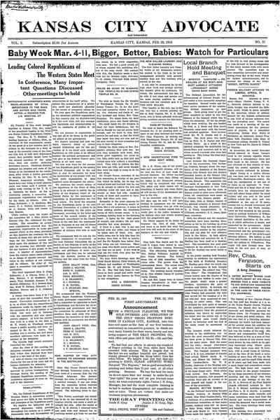 Kansas City Advocate, Feb 25, 1916