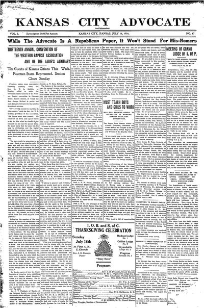 Kansas City Advocate, Jul 14, 1916