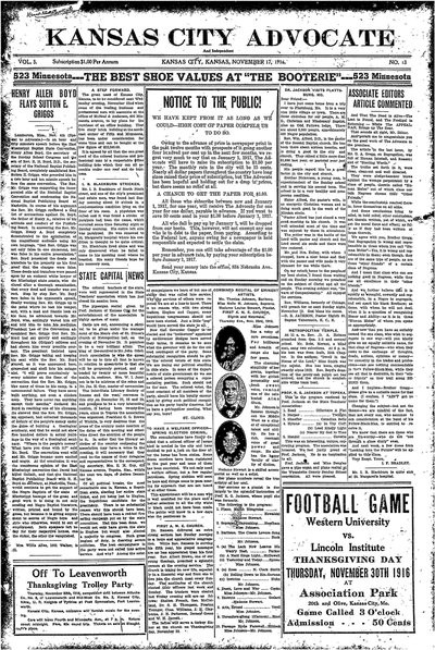 Kansas City Advocate, Nov 17, 1916
