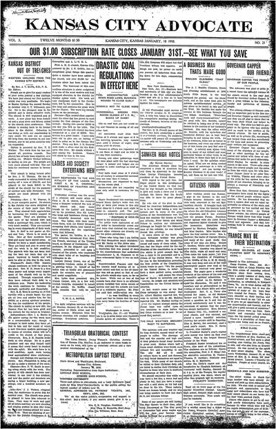 Kansas City Advocate, Jan 18, 1918
