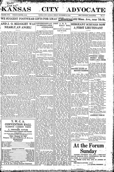 Kansas City Advocate, Nov 29, 1918