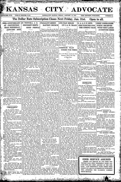 Kansas City Advocate, Jan 24, 1919