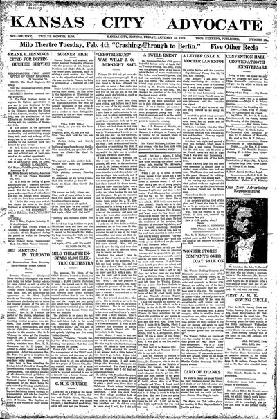 Kansas City Advocate, Jan 31, 1919